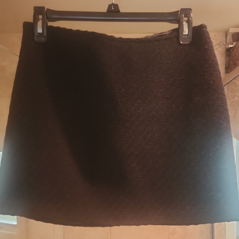 United Colors Of Benetton Textured Black Mini Skirt